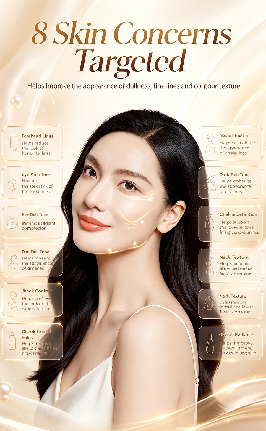 3-in-1 Multi-Electrode Radio Frequency Facial Machine, Anti-Aging Brightening Nasolabial Fold Treatment Home Skincare Device