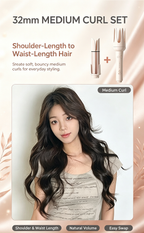 Interchangeable Automatic Curling Wand Set, Auto Rotating Negative Ion Curler & Straightener 2 in 1 Hair Styler with 28/32/40mm Barrels