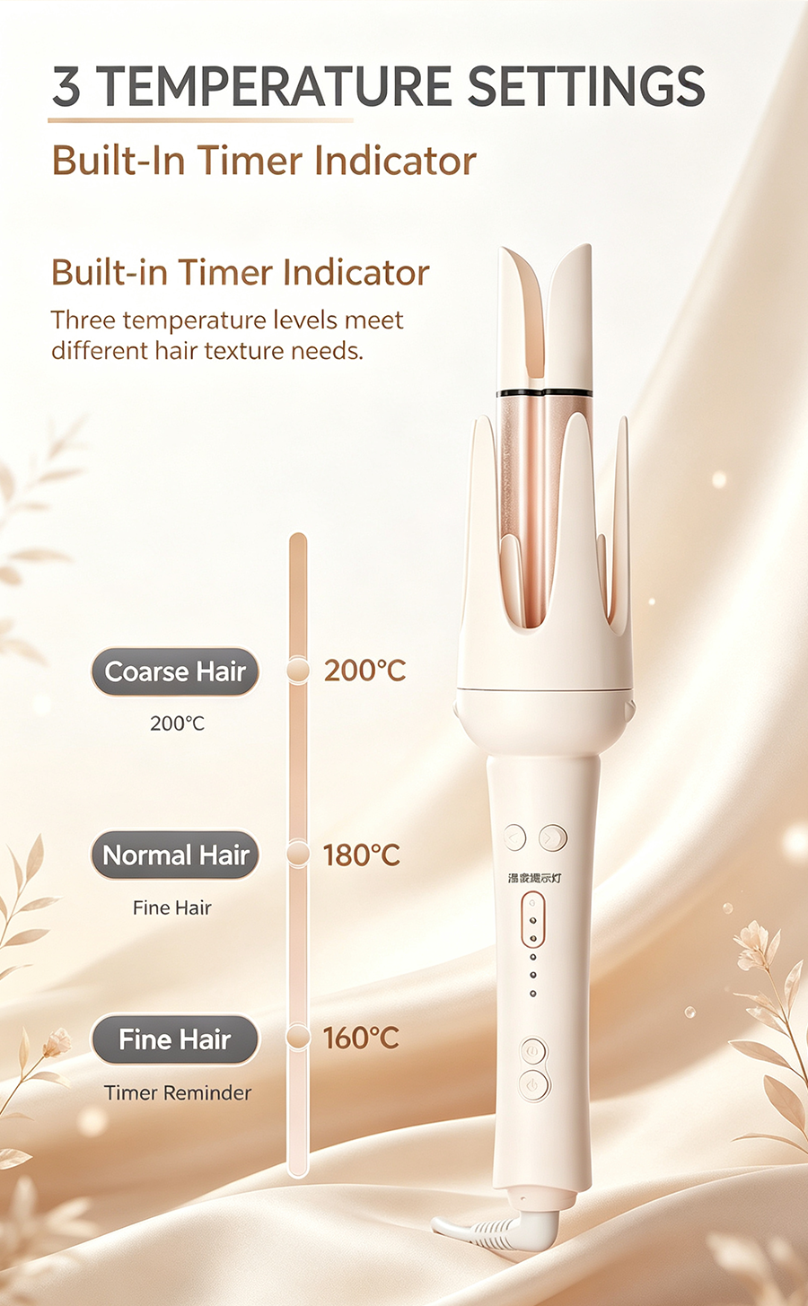Interchangeable Automatic Curling Wand Set, Auto Rotating Negative Ion Curler & Straightener 2 in 1 Hair Styler with 28/32/40mm Barrels