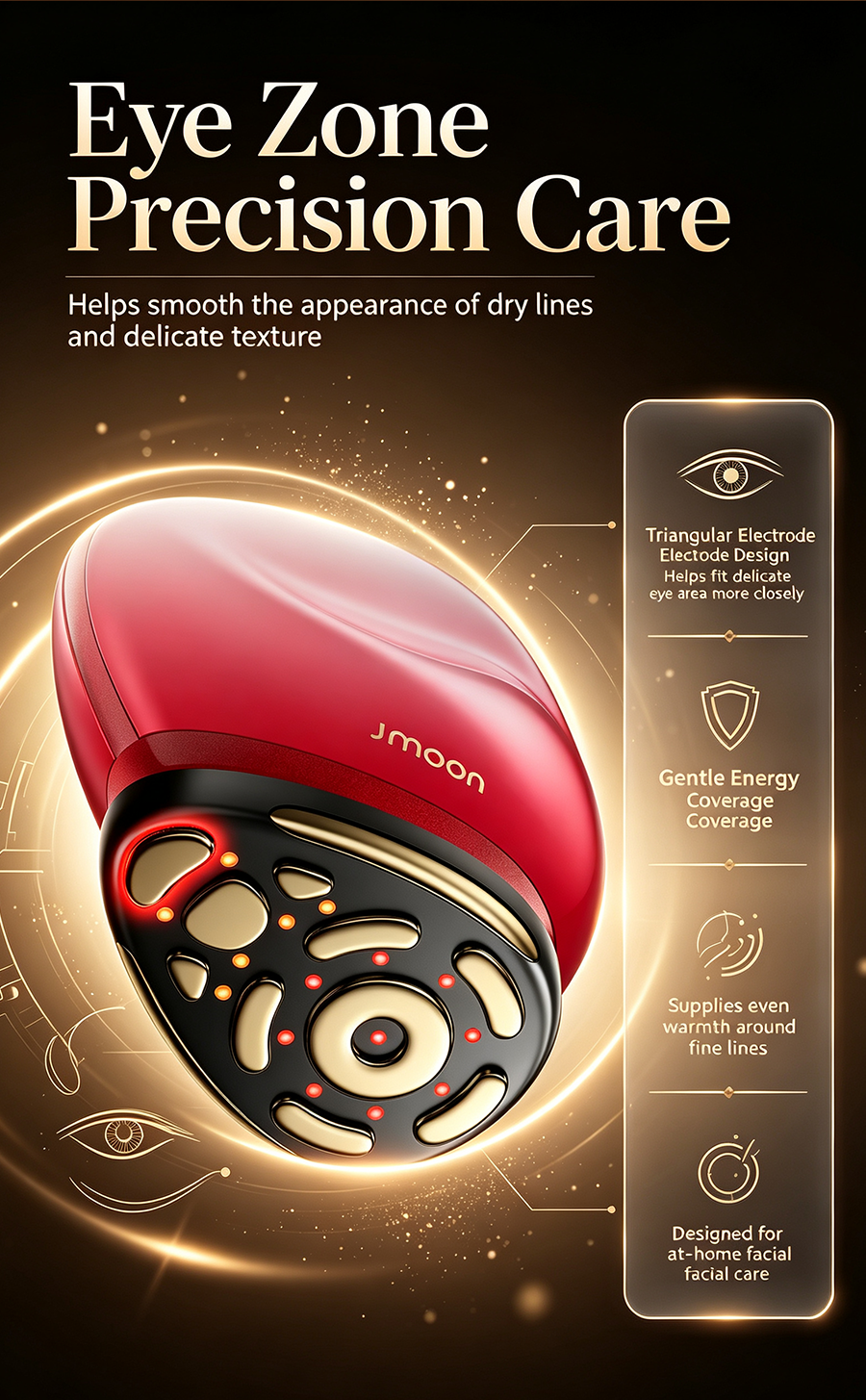 3-in-1 Multi-Electrode Radio Frequency Facial Machine, Anti-Aging Brightening Nasolabial Fold Treatment Home Skincare Device