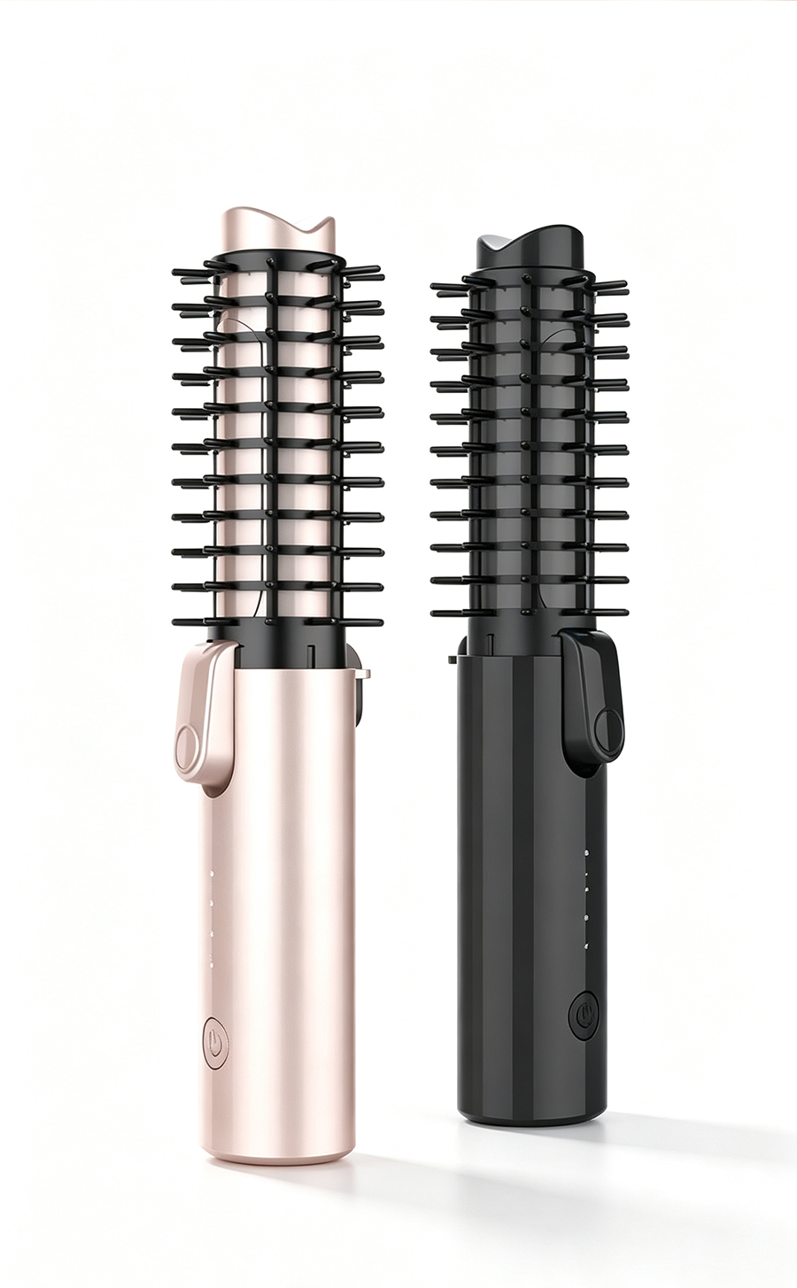 Foldable Wireless Hot Styling Brush with Keratin Coating, Portable Travel Hair Curling Comb for Home & Travel