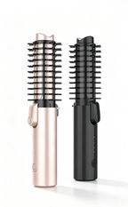 Foldable Wireless Hot Styling Brush with Keratin Coating, Portable Travel Hair Curling Comb for Home & Travel