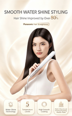 NanoCare Water Shine Hair Straightener Curling Iron Dual Use, Moisturizing Ionic Flat Iron for Smooth Shiny Hair