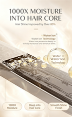 NanoCare Water Shine Hair Straightener Curling Iron Dual Use, Moisturizing Ionic Flat Iron for Smooth Shiny Hair