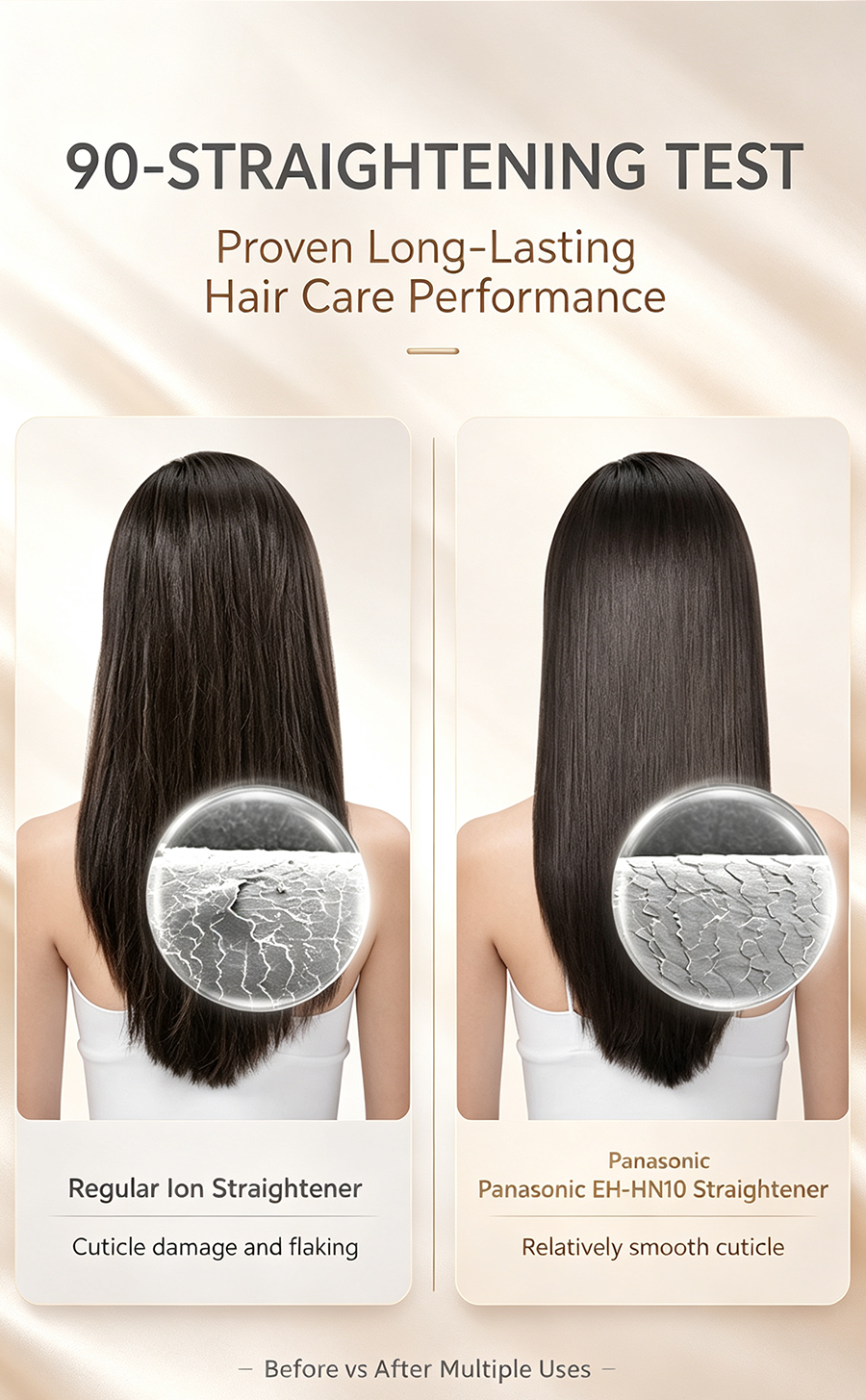 NanoCare Water Shine Hair Straightener Curling Iron Dual Use, Moisturizing Ionic Flat Iron for Smooth Shiny Hair