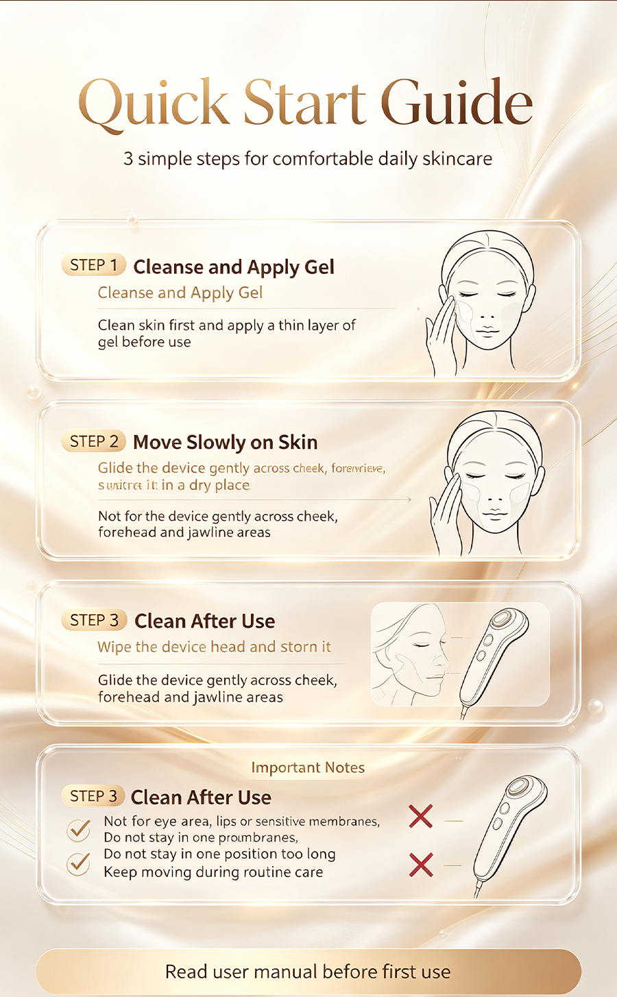 AMIRO 4D Multi-layer RF Beauty Device, Home Facial Lifting Firming Anti-Aging Wrinkle Remover Skin Care Machine