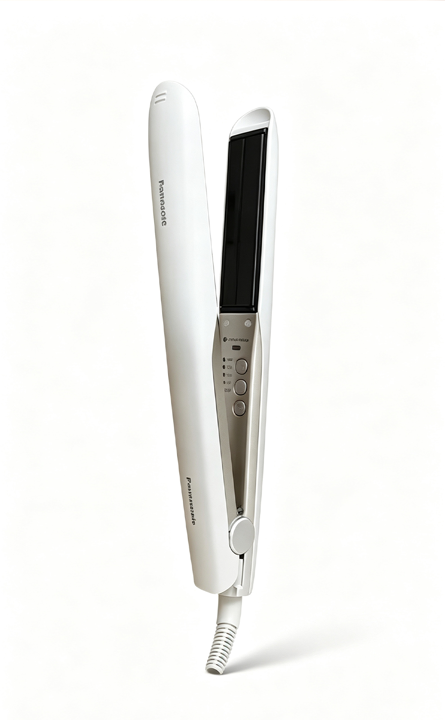 Panasonic HN10 Nanocare Hair Straightener Curler 2 in 1, Damage-Free Negative Ion Hair Styling Flat Iron