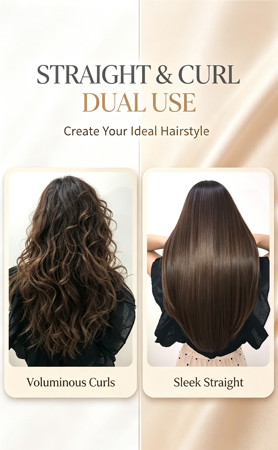Panasonic HN10 Nanocare Hair Straightener Curler 2 in 1, Damage-Free Negative Ion Hair Styling Flat Iron