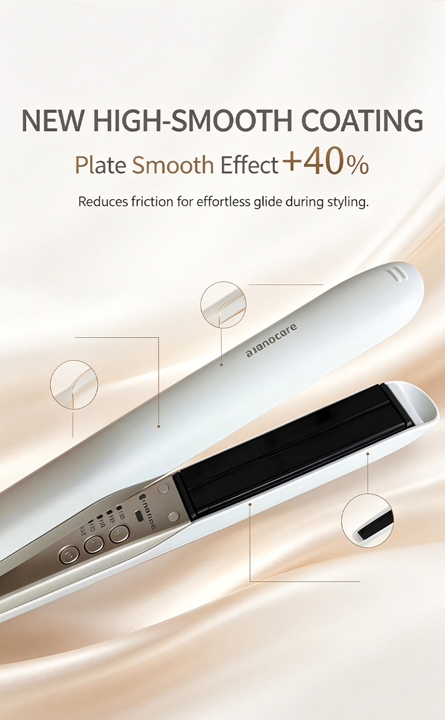 Panasonic HN10 Nanocare Hair Straightener Curler 2 in 1, Damage-Free Negative Ion Hair Styling Flat Iron