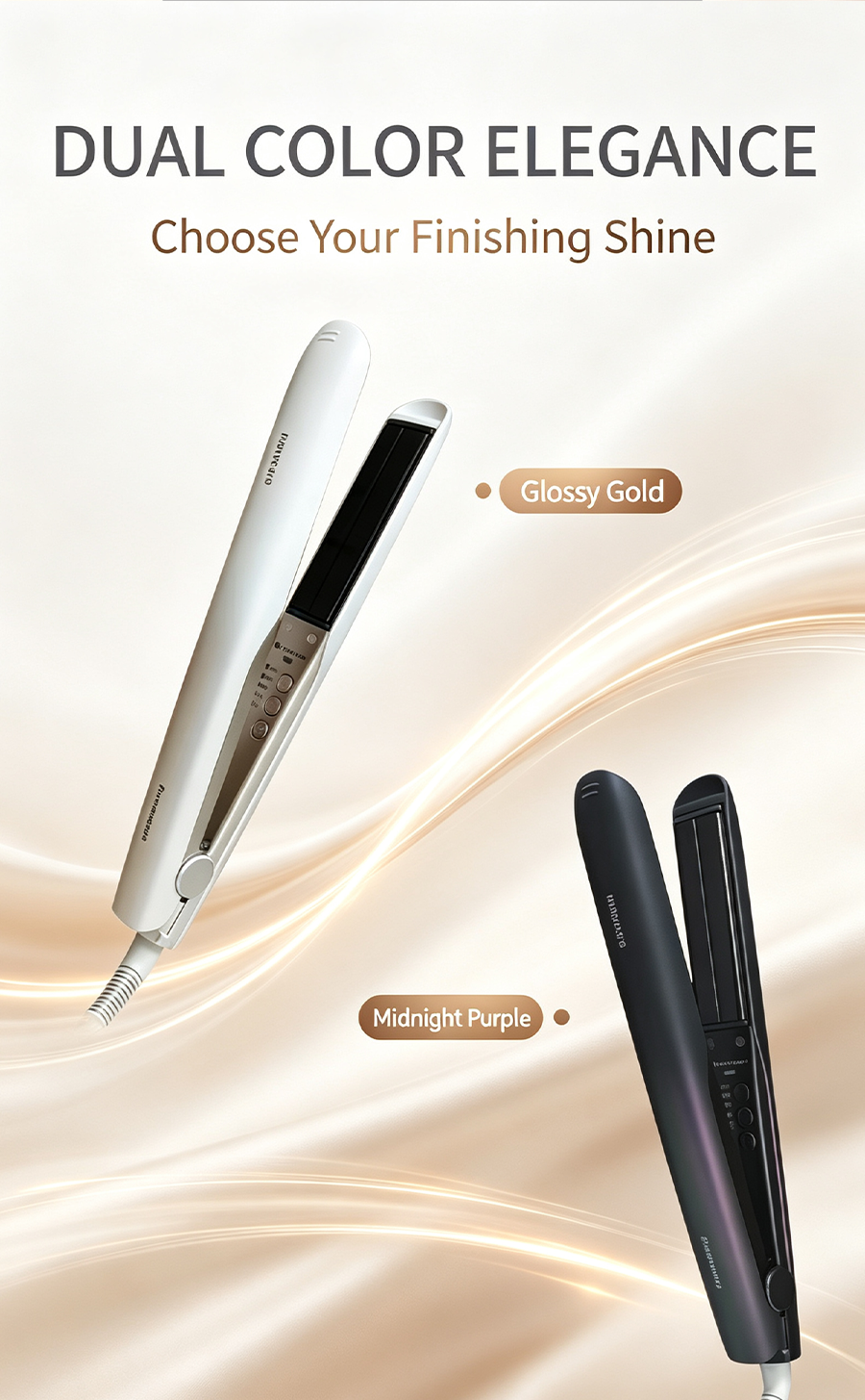 Panasonic HN10 Nanocare Hair Straightener Curler 2 in 1, Damage-Free Negative Ion Hair Styling Flat Iron
