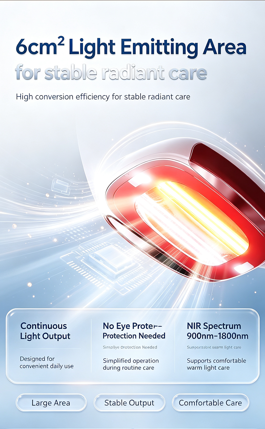 EMS & NIR Light Therapy Facial Beauty Device, Brightening Spot Firming Skin Care Machine NIR-001