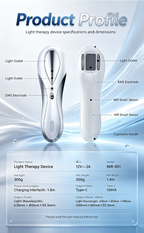 EMS & NIR Light Therapy Facial Beauty Device, Brightening Spot Firming Skin Care Machine NIR-001