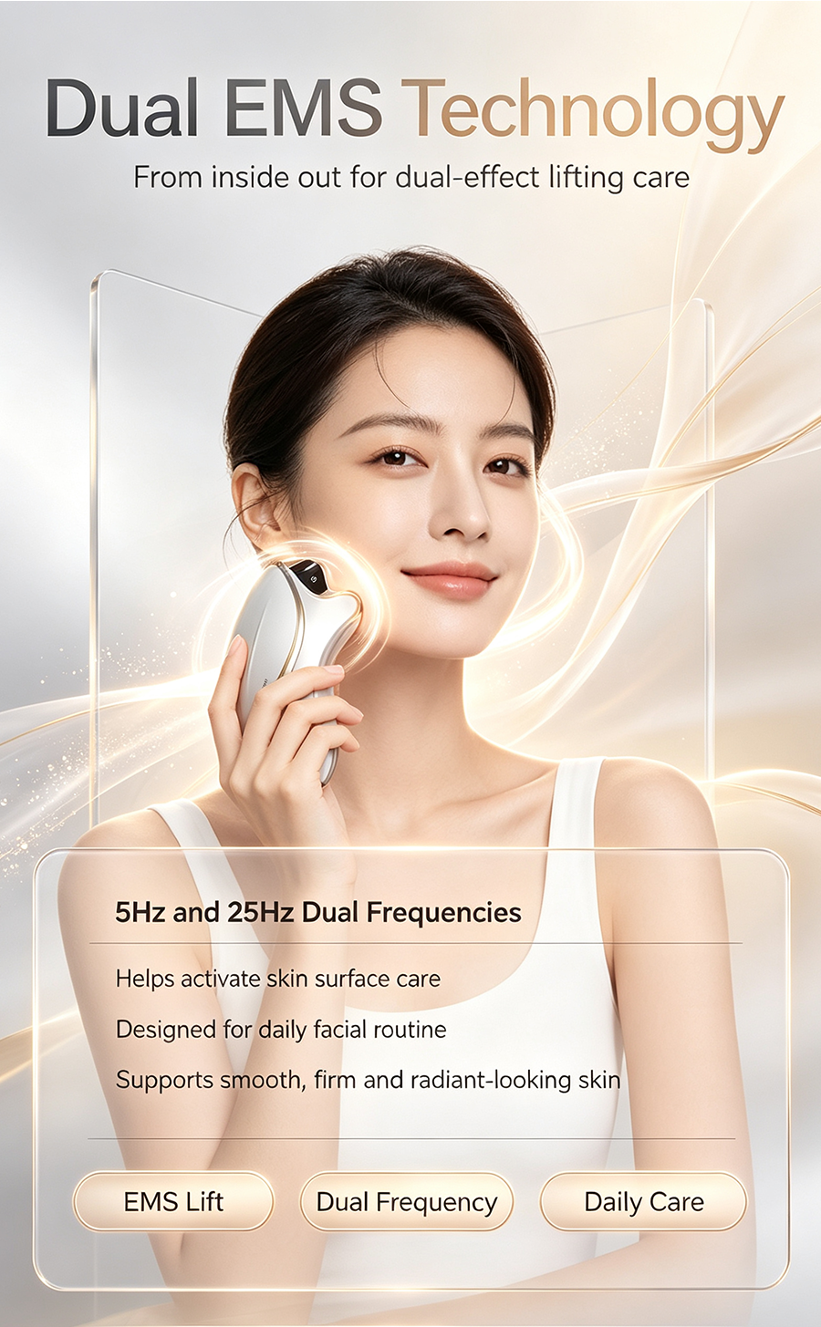 Pocket Microcurrent Beauty Tool, Morning V-Line Lifting & Evening SPA Relax Skin Care Instrument