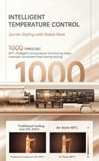 AirStyle Pro H1 AI Smart Multi-Styling Hot Air Styler, All-in-One Curling Straightening Wand, Low-Temp Hair Care Blow Dry Brush