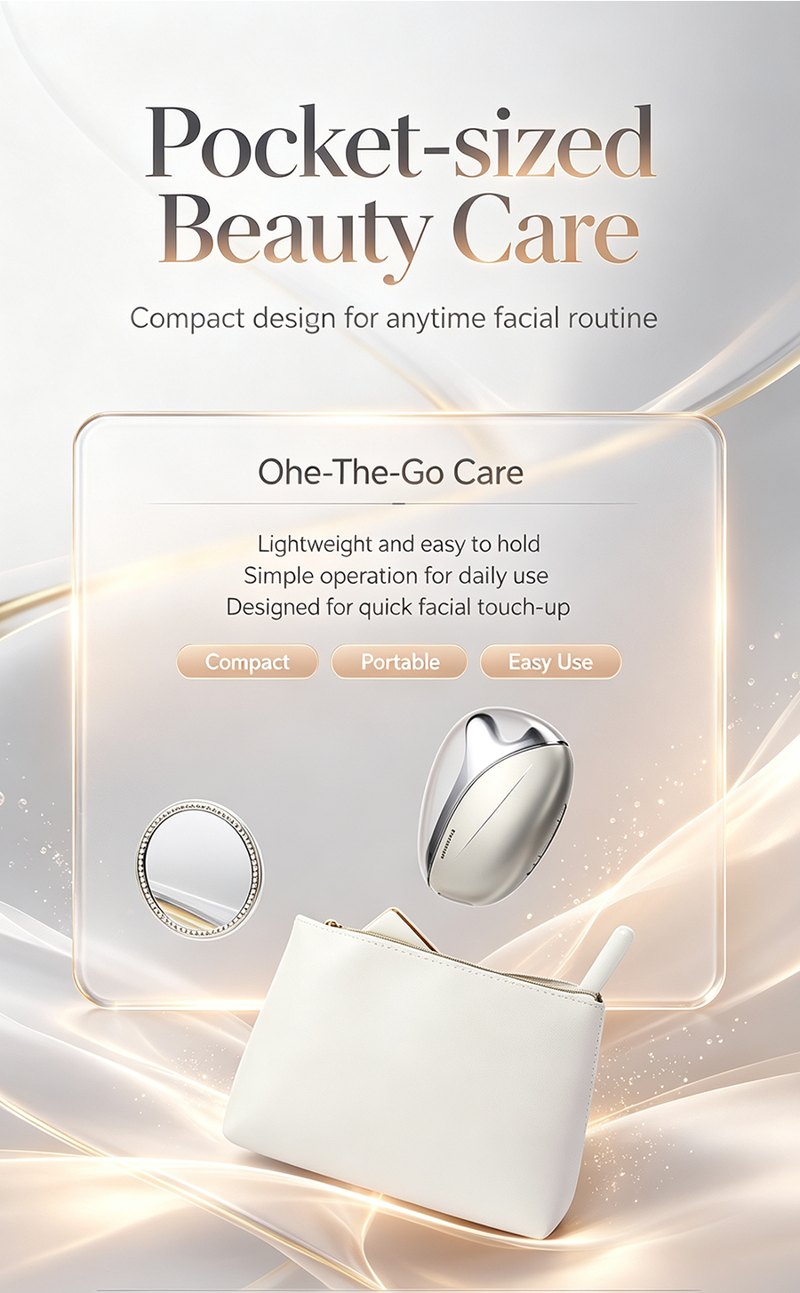 Pocket Microcurrent Beauty Tool, Morning V-Line Lifting & Evening SPA Relax Skin Care Instrument