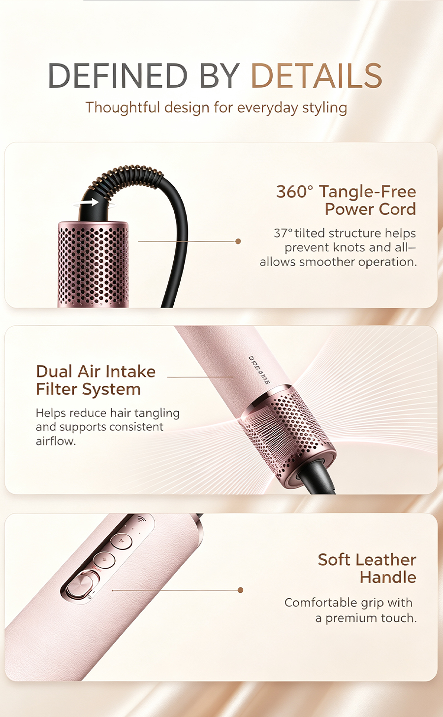 AirStyle Pro H1 AI Smart Multi-Styling Hot Air Styler, All-in-One Curling Straightening Wand, Low-Temp Hair Care Blow Dry Brush