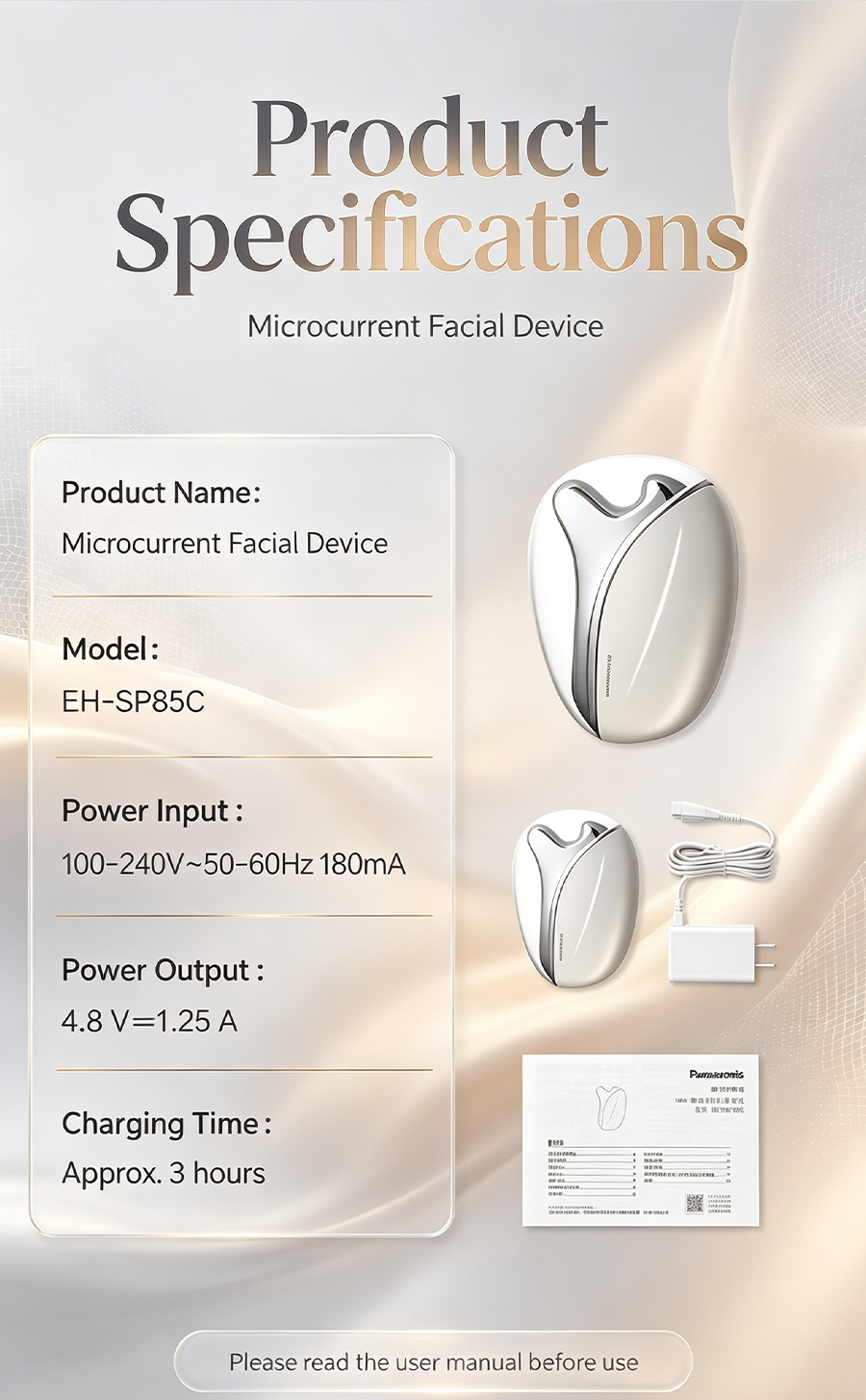 Pocket Microcurrent Beauty Tool, Morning V-Line Lifting & Evening SPA Relax Skin Care Instrument