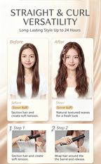 Multi-functional Hair Styling Tool, Unisex Hair Straightener Curler for Bangs & Waves