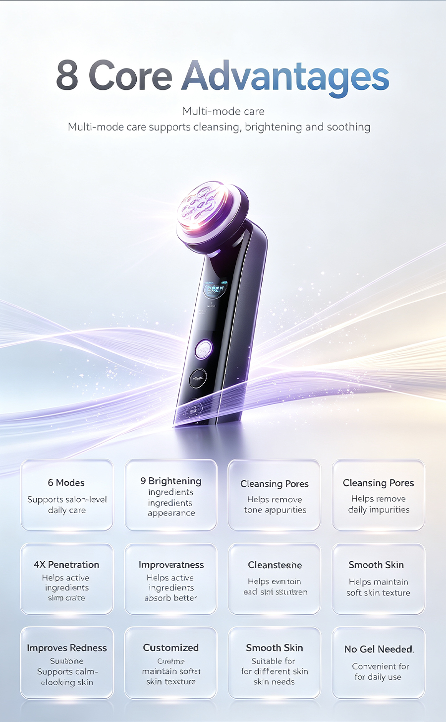 Multi-Mode RF Facial Beauty Device | Lifting Firming Anti-Aging Skin Care Machine for Home Use
