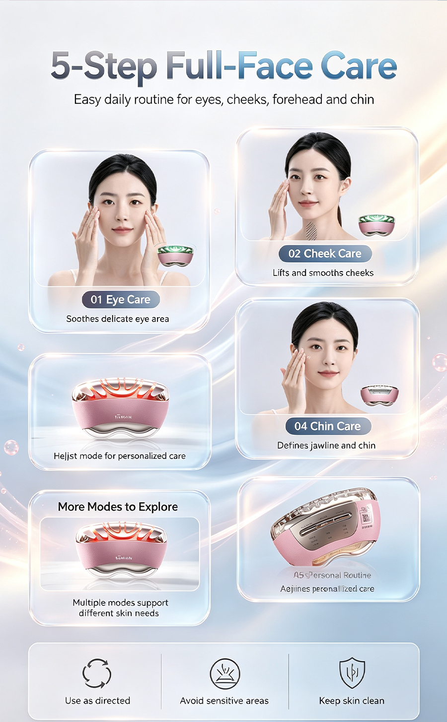 YA-MAN Flash Repair Pro Facial Beauty Device, Wireless RF Lifting Skin Tightening Machine, Anti-Wrinkle Brightening Skin Care Tool, No Gel Needed At-Home Anti-Aging Beauty Instrument